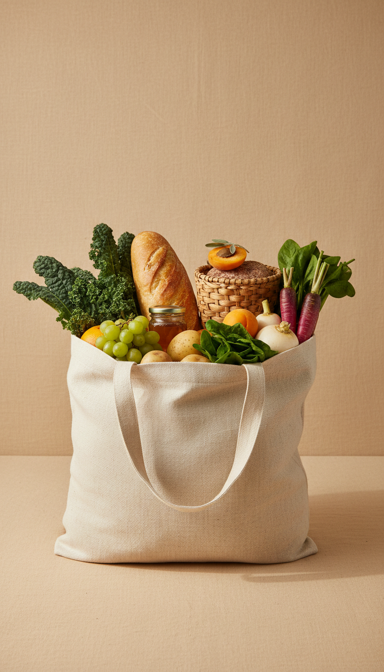 Reusable Tote with Farm-Fresh Produce
